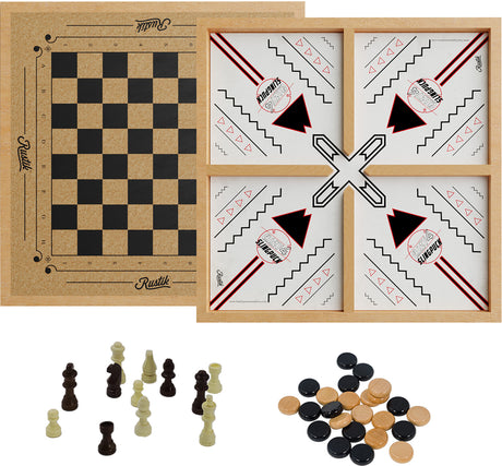 Rustik Crazy 4 Slingpuck 3 in 1 Game Board