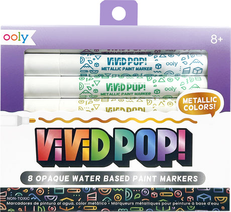 Vivid Pop! Water Based Paint Markers - Metallic