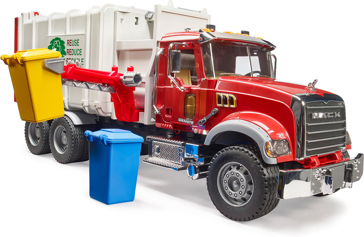 Bruder MACK Granite ゴミ収集車 ミニカー Bruder Mack Granite Side Loading Garbage Truck – G. Willikers