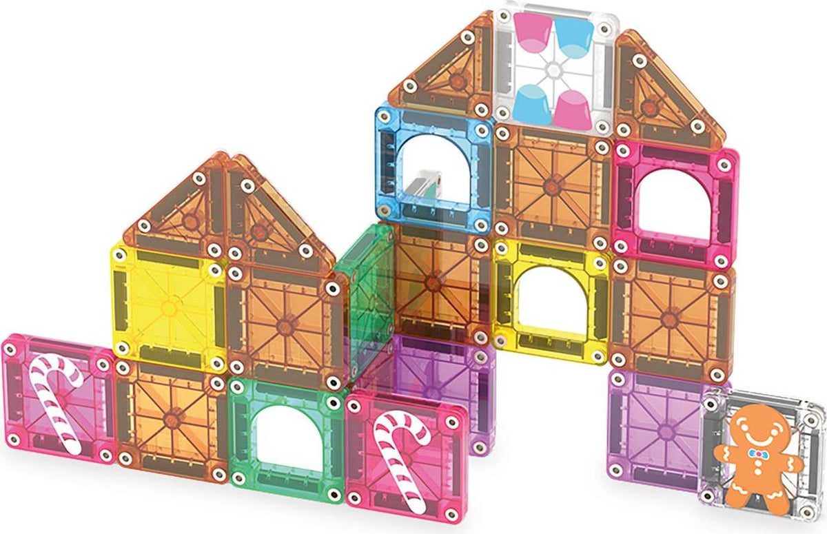 MAGNA-TILES microMAGS Gingerbread House Travel 24-Piece Set