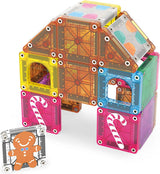 MAGNA-TILES microMAGS Gingerbread House Travel 24-Piece Set