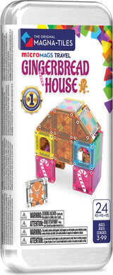 MAGNA-TILES microMAGS Gingerbread House Travel 24-Piece Set