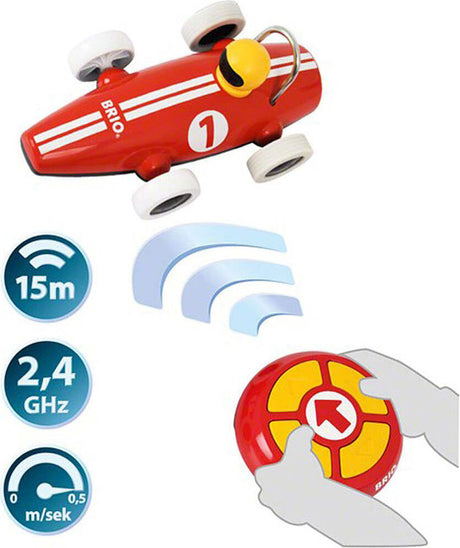 BRIO Remote Control Race Car Red