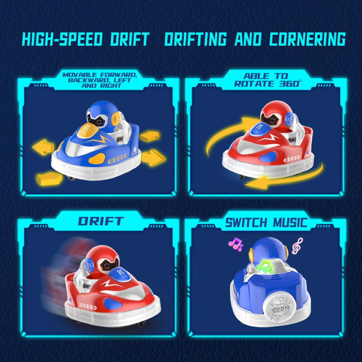 LumeZoom RC Glow Crasherz Bumper Cars