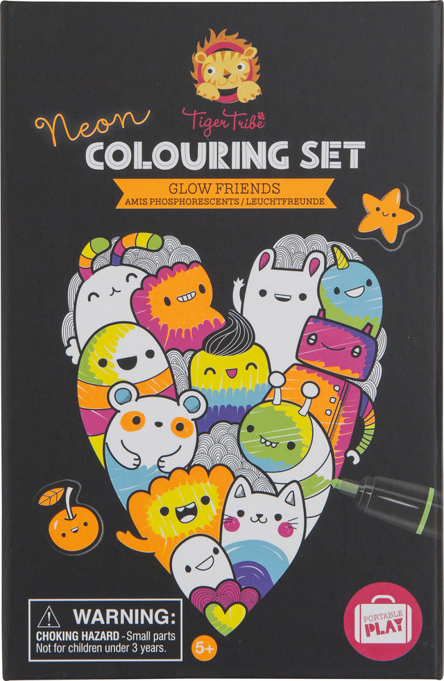 Neon Coloring Set - Unicorns and Friends