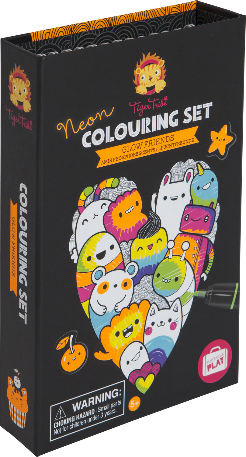 Neon Coloring Set - Unicorns and Friends