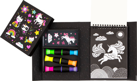 Neon Coloring Set - Unicorns and Friends