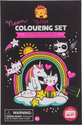 Neon Coloring Set - Unicorns and Friends