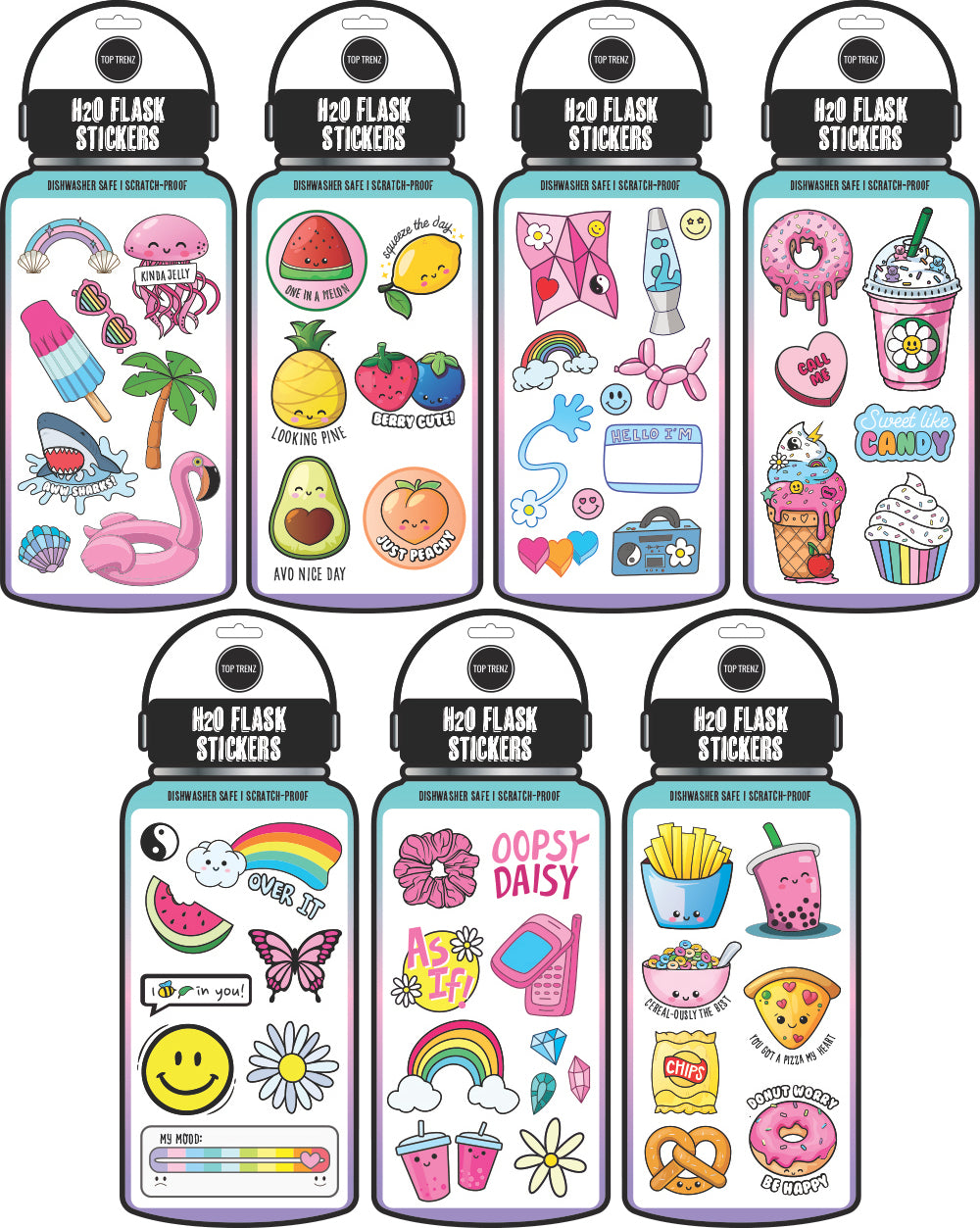 H20 Flask Waterproof Sticker Sheets