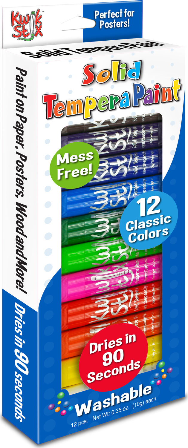 Kwikstix Tempera Paint  12 Classic Colors