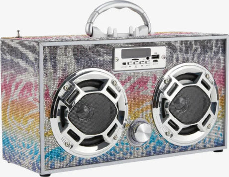 Animal Print Bling Boombox