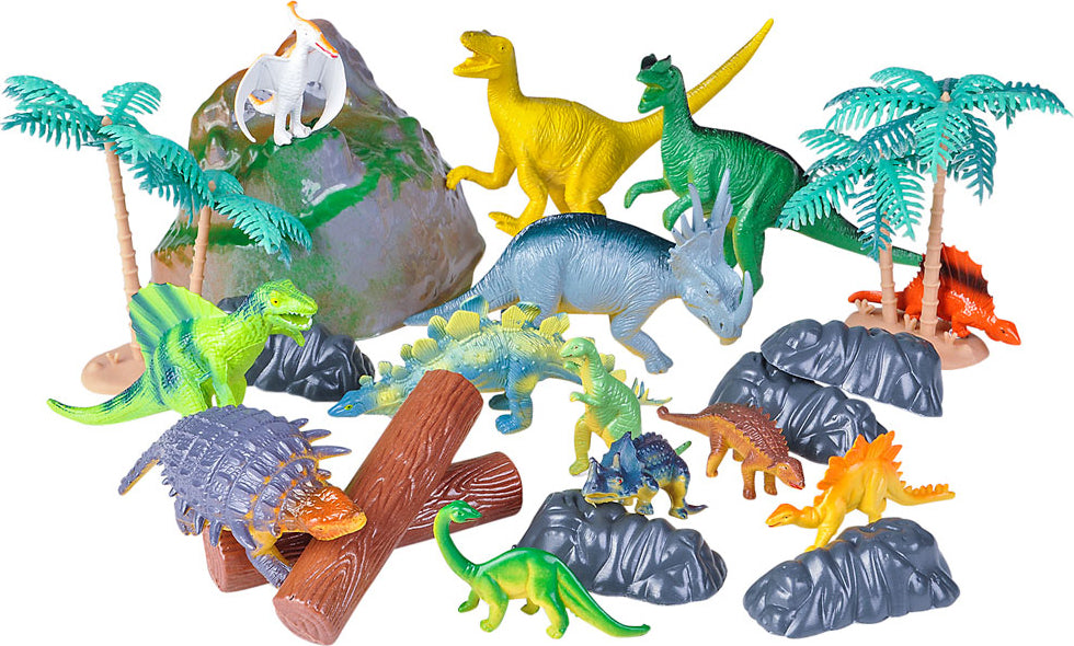 23 Pc Dinosaur Set In Carry Bag