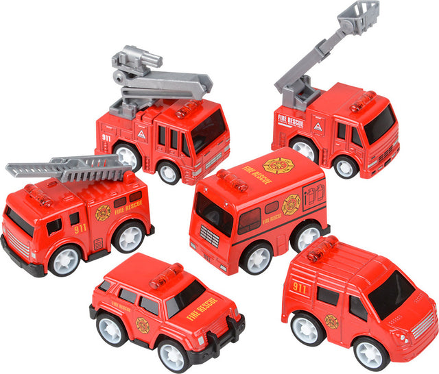 2" Mini Die-cast Pull Back First Responder Vehicles