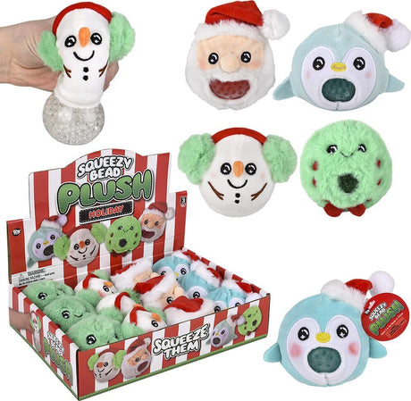 3" Christmas Squeezy Bead Plush (assortment - sold individually)