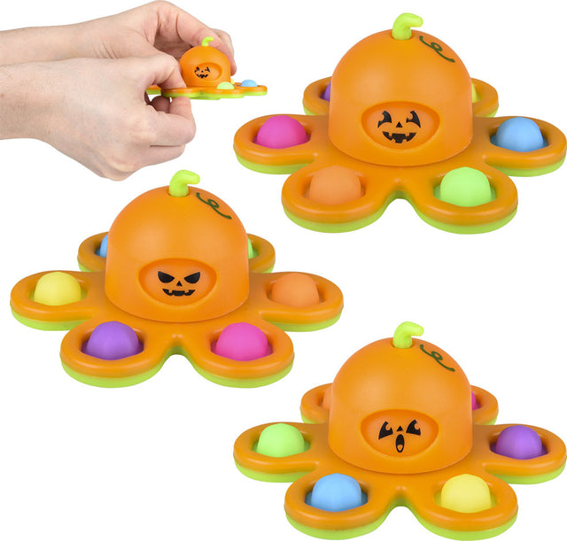 Halloween Jack O Lantern Bubble Popper Spinner