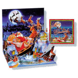 Christmas Greeting Card Santa's Sleigh Pop-Up