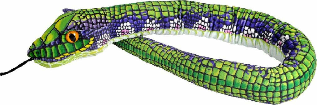 Printed Green Scales Snake Stuffed Animal - 54"