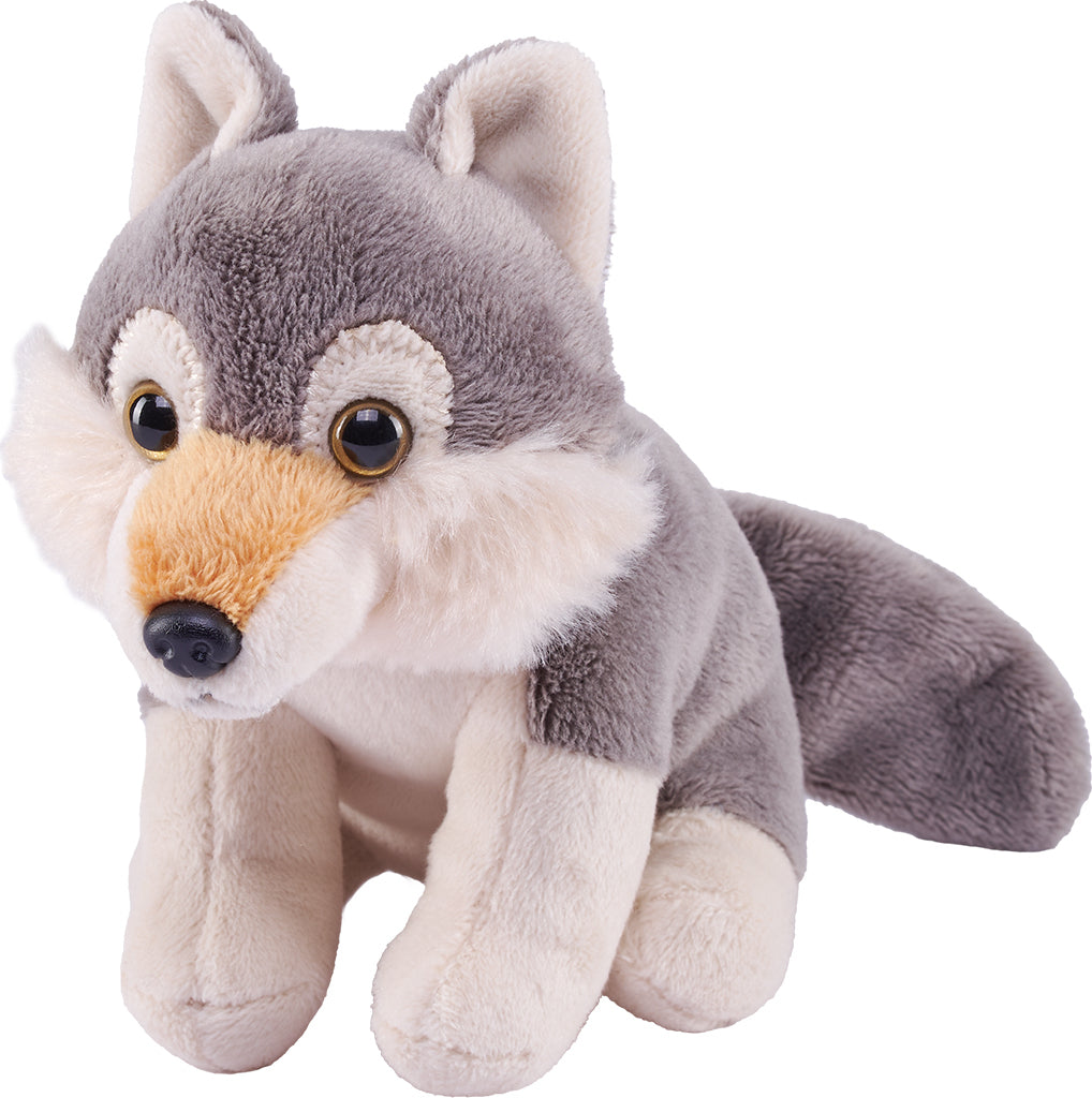 Pocketkins Eco Wolf Stuffed Animal - 5"