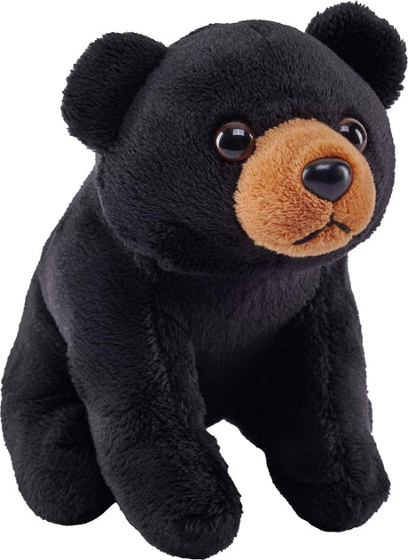 Pocketkins Eco Black Bear Stuffed Animal - 5"