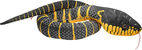 Plush Snake Black Fanged Mangrove Snake Stuffed Animal - 54"